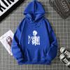 Retro Skull Print Hoodie Women's Fashion Hip Hop Loose Sweatshirt Cat Casual Sweatshirt Pocket Fleece Harajuku Streetwear