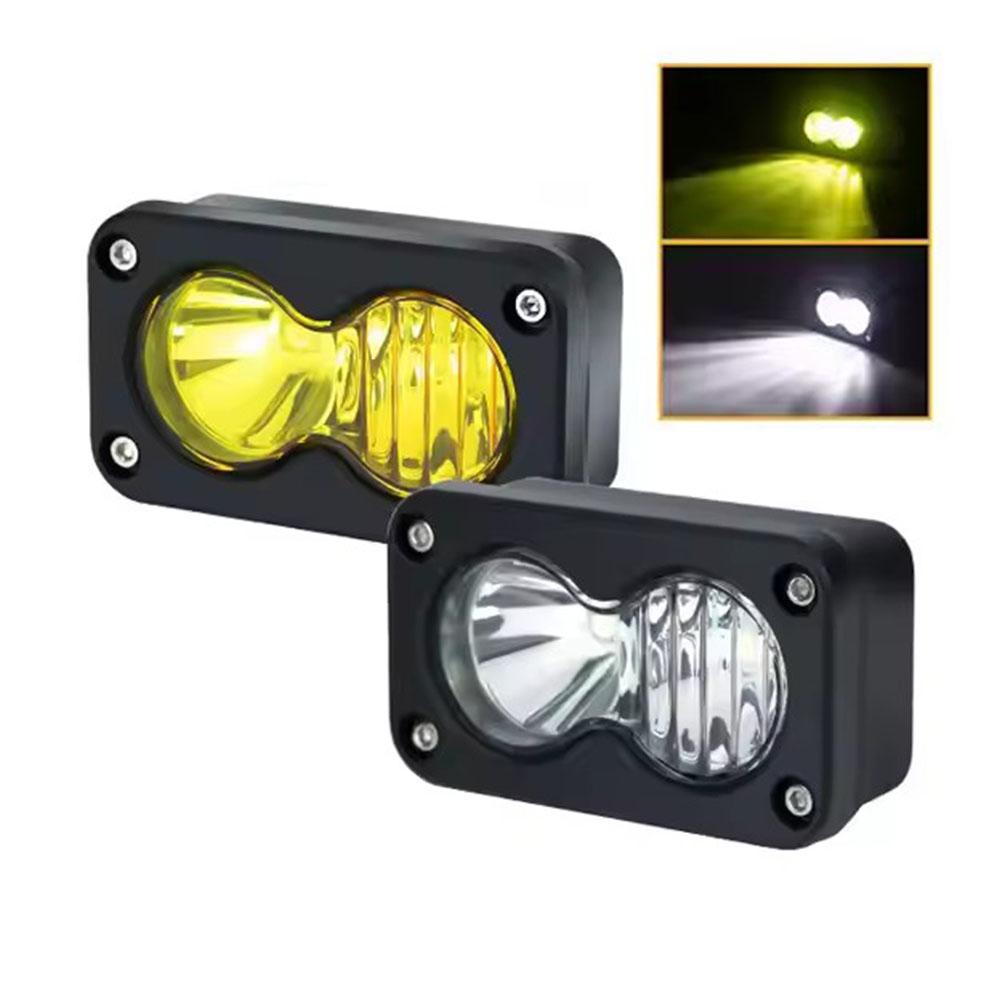 3 Inch Car Spotlight White Yellow LED Pod Driving Work Light For Motorcycle Pickup Truck Offroad Roof Luggage Rack Lamp