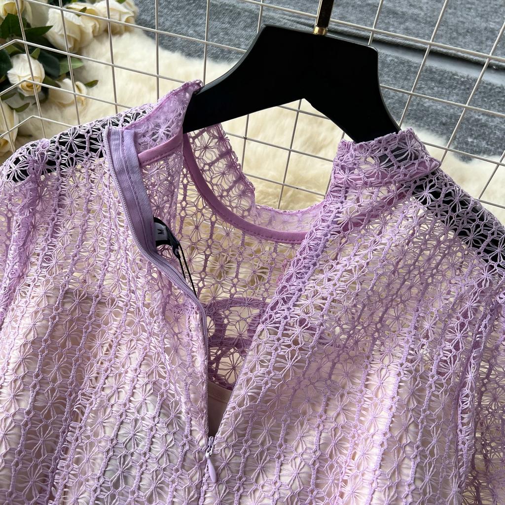 Suknia w stylu dworskim w stylu francuskim dla kobiet z okrągłym dekoltem, krótkim rękawem, sznurowaniem, sukienkami maxi, eleganckimi sukienkami w kształcie litery A
