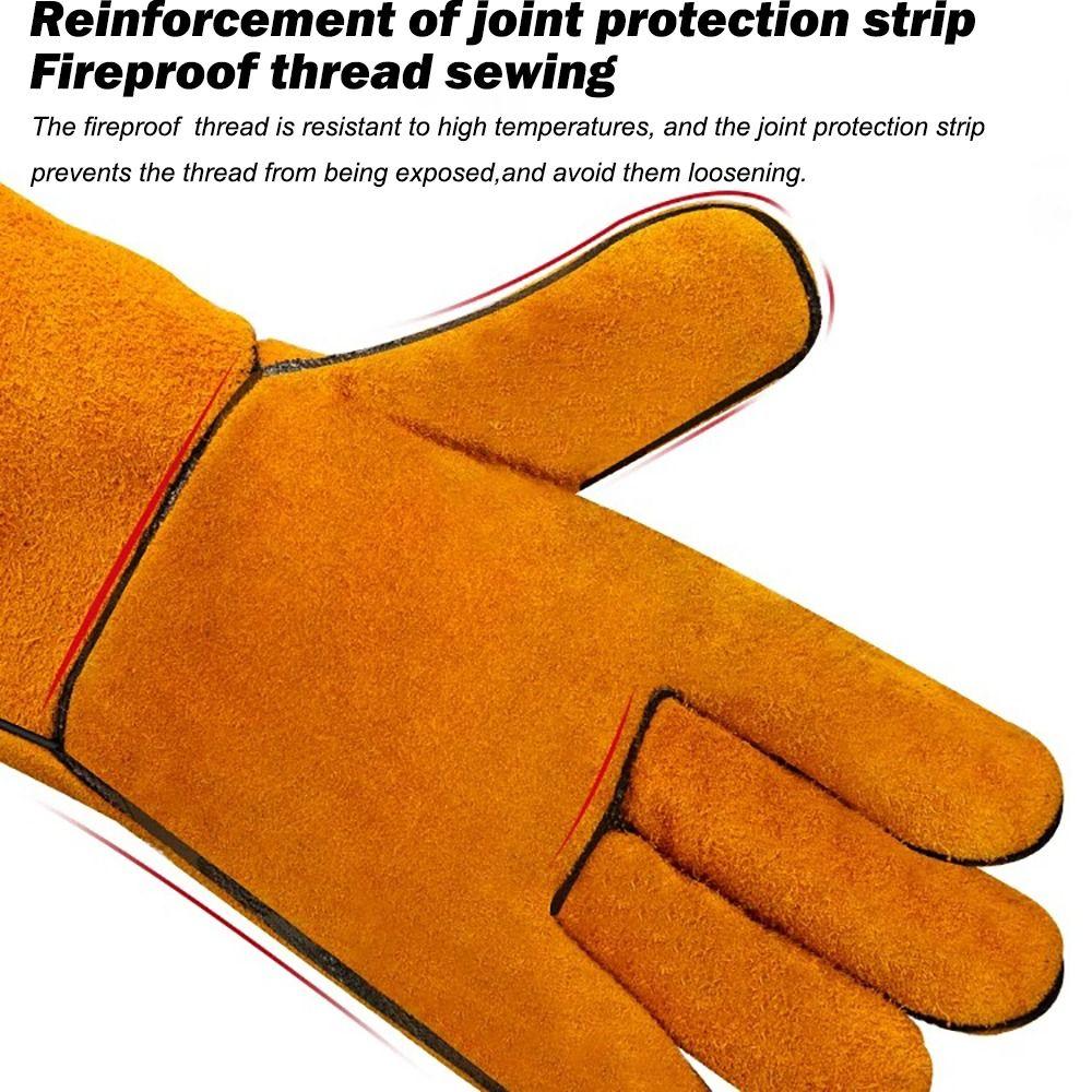 Cowhide Soldering Gloves Flame-retardant Welding Gloves New Labor Gloves