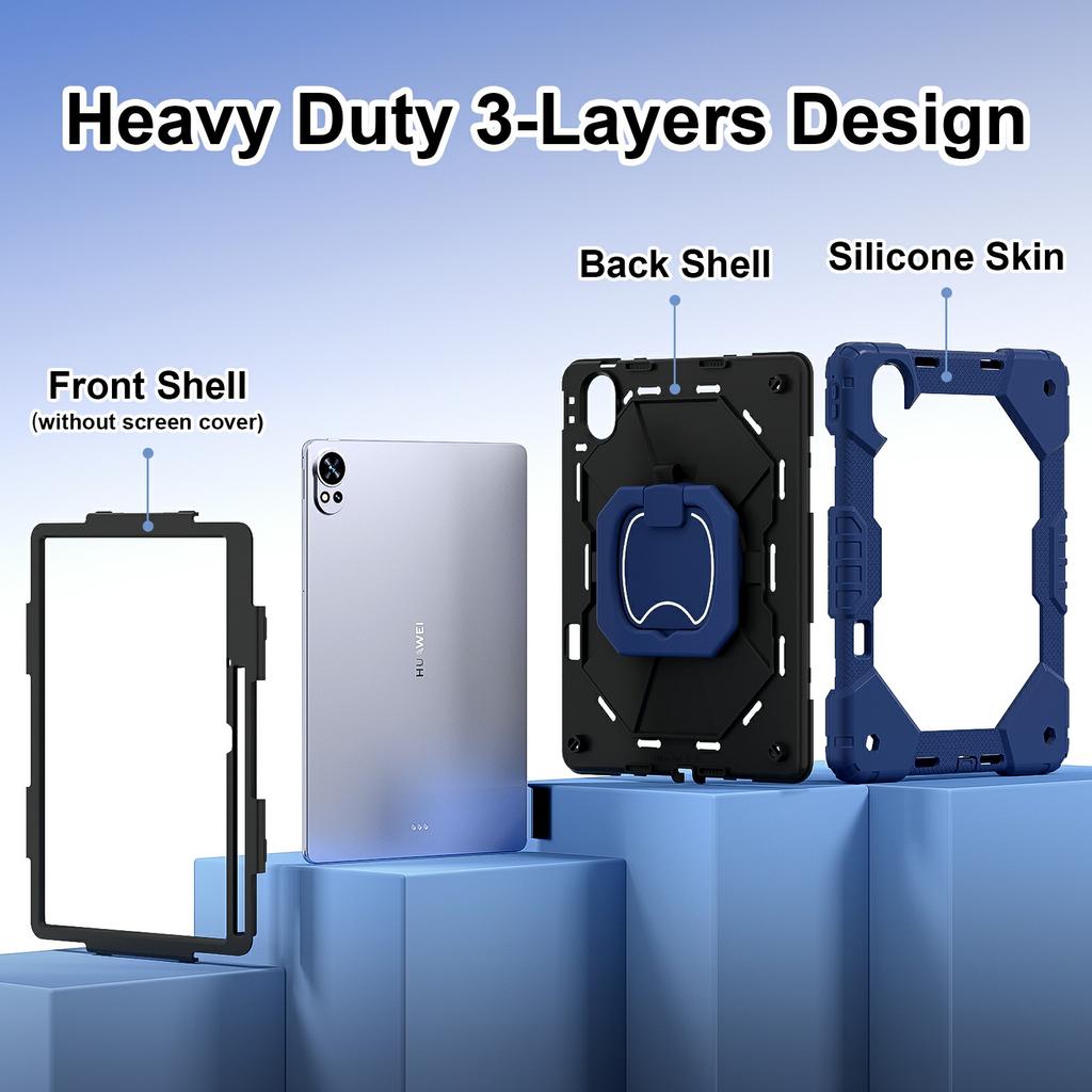 For Huawei MatePad Air (2024) Case Silicone+PC Kickstand Tablet Cover