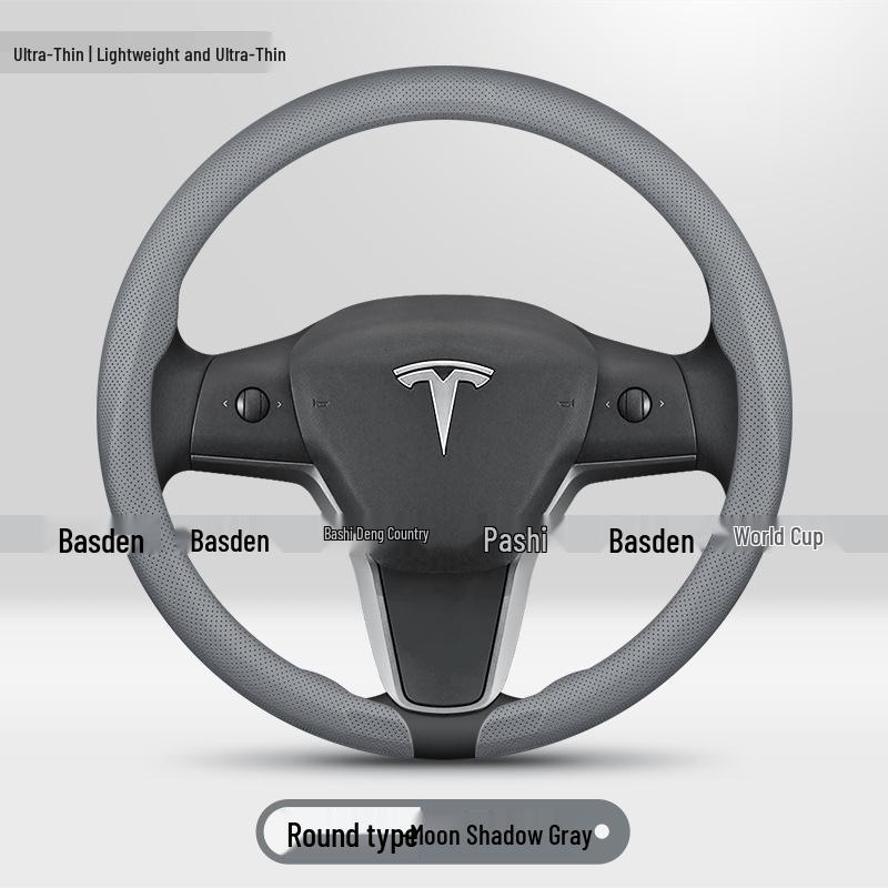 Originele Lederen Stuurwielhoes voor Tesla Model Y, 3, X, S