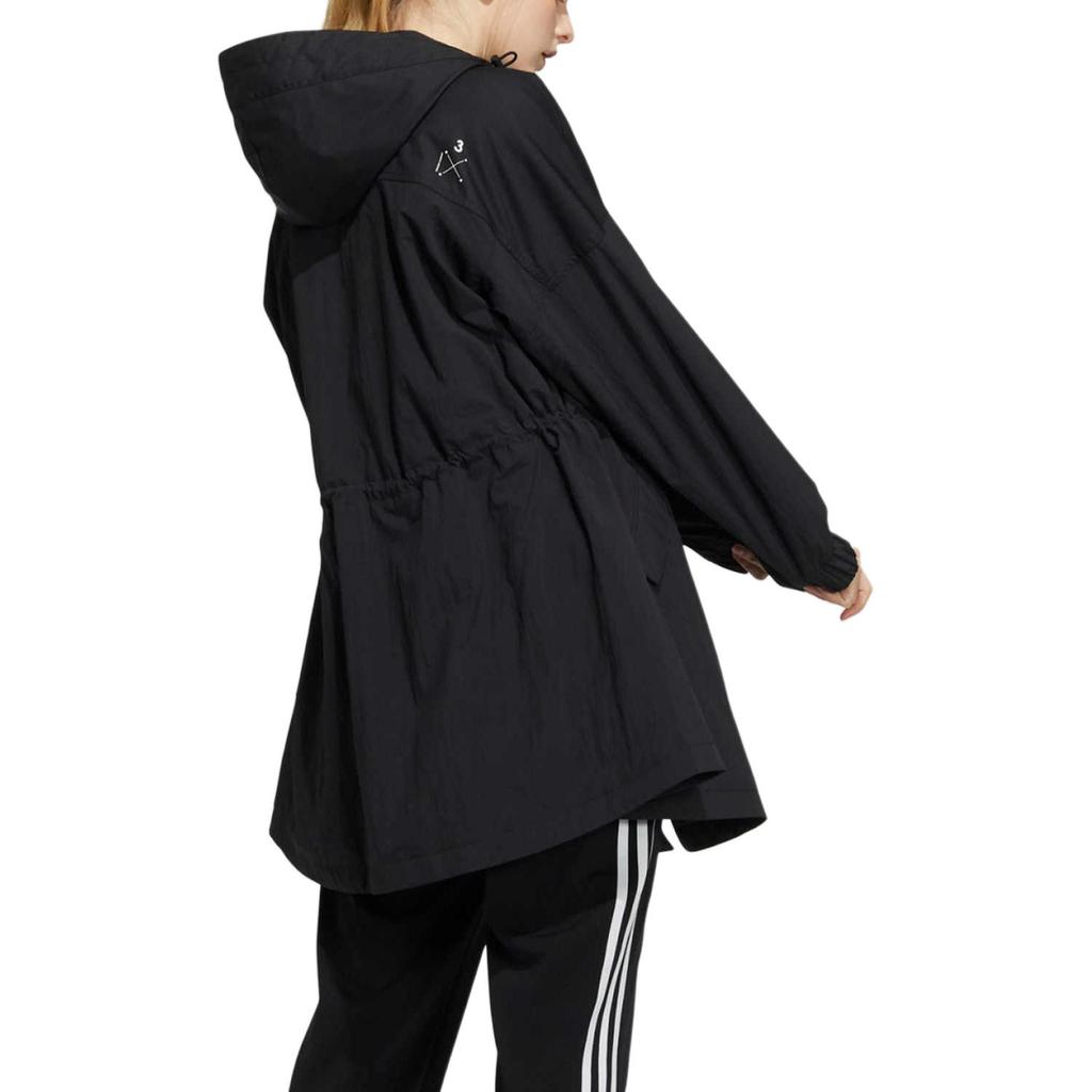 Adidas Sports Lifestyle Series Hooded Zip Windbreaker Long Sleeve Jacket Women Jacket Black H29540