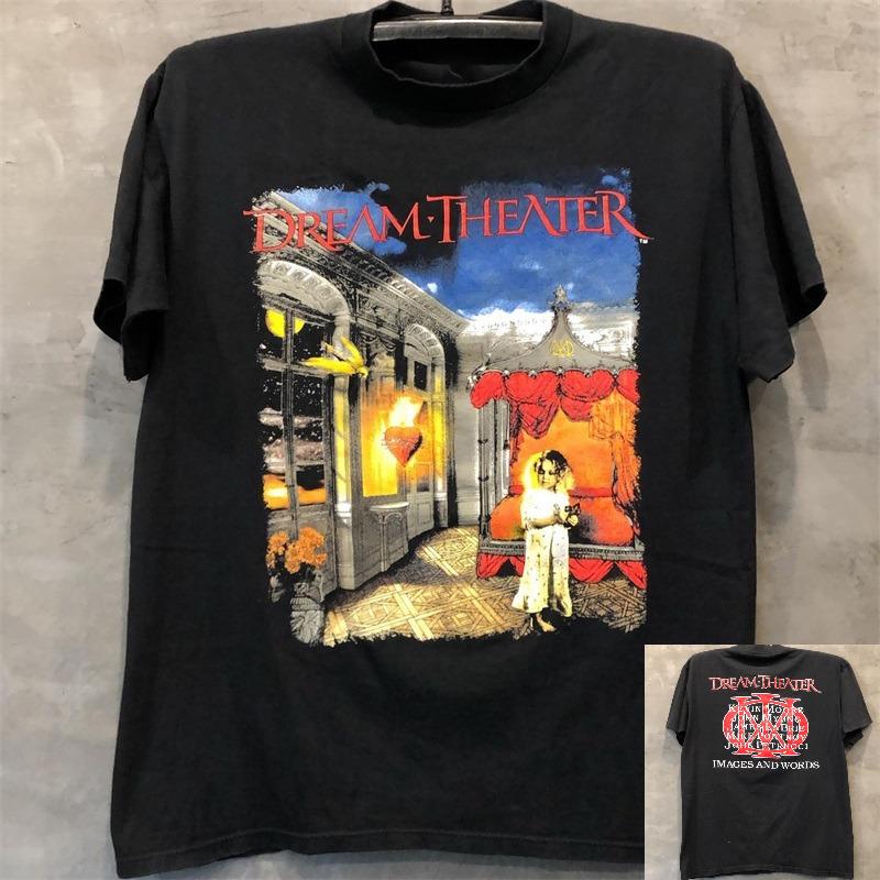 Dream Theater Dream Theater Band Street Retro Trend Heavyweight Cotton Rock Oversized ShortSleeved TShirt S