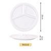 SHALL White Melamine 3-Compartment Divided Dinner Plate