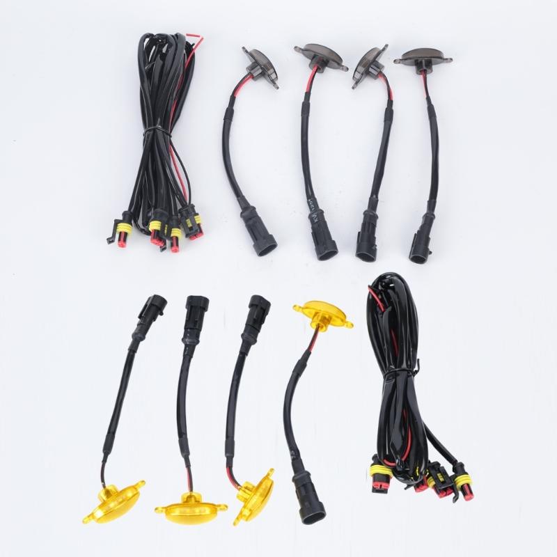 Four-Piece Vehicle Grille Light Kit, 12V LED Modules with One-to-Four Wiring Harness for Pickup Lighting Projects