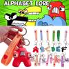 Lore Alphabet Keyring Stickers Toys Keychain Pendant Figures Kids Christmas Gift