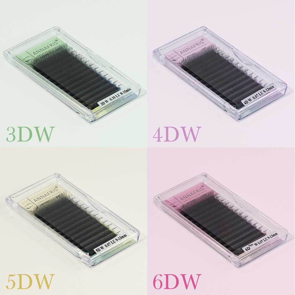 ANNAFRIS W Shape Eyelashes Extensions W Shaped Bloom 3D 4D 5D Eye Lashes Natural Soft Premade Fan Lash Extensions