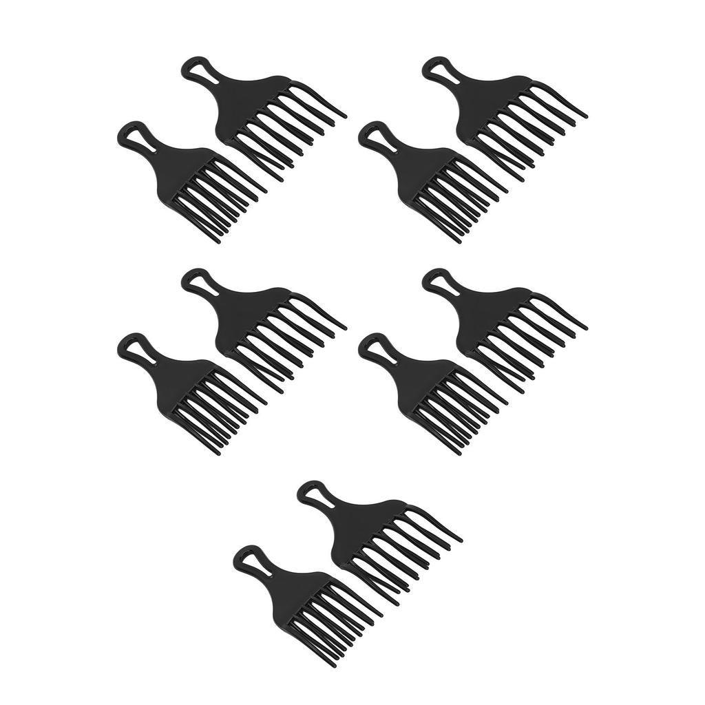 10pcs Hair Pick Comb Wide Tooth Ergonomic DIY Hairstyles Plastic Hair Pick for Long Thick Curly Hair for Salon Styling