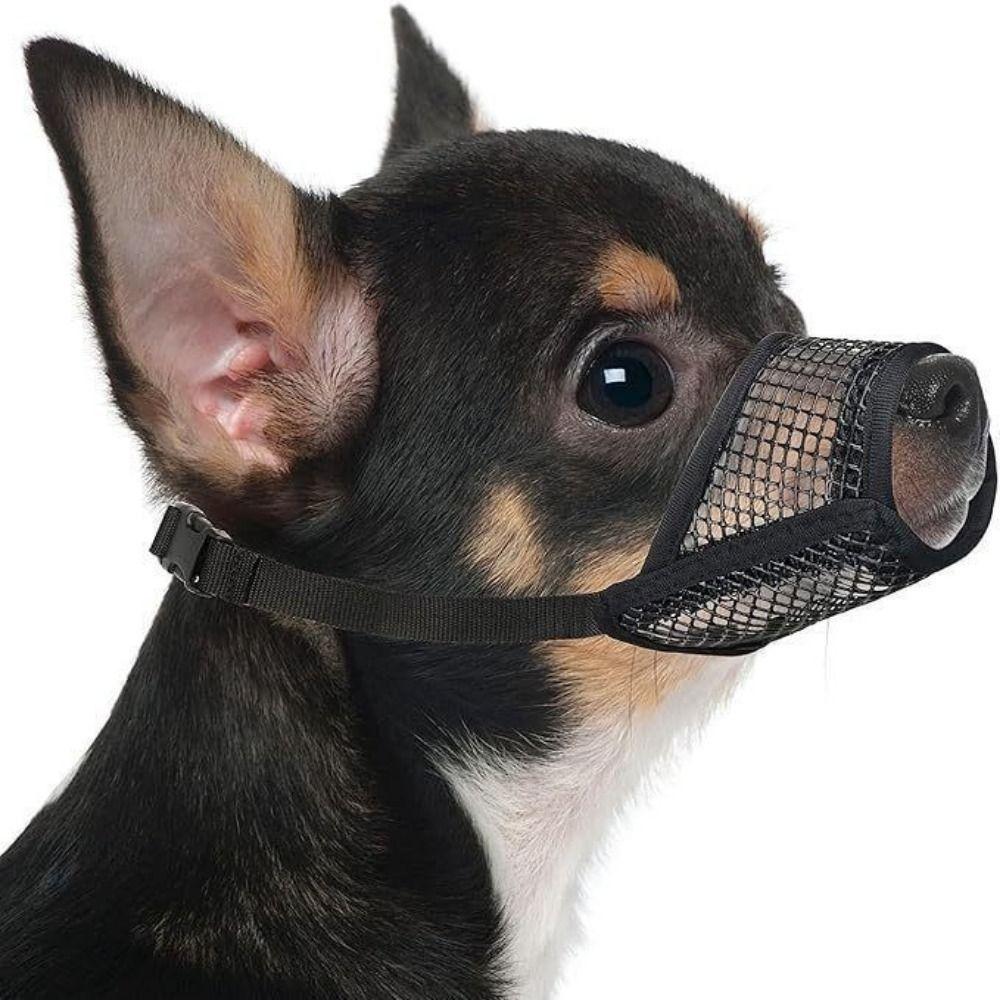 Verstellbare Hundemaske Weiches Netz Welpenmaulkorb Langlebiger Mini-Hundemaulschutz Mittlere Hunde