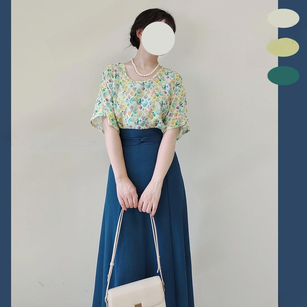 Chinese Tang Dynasty Style Hanfu, Flat Collar Top And One Piece Skirt, Wide Leg Pants, Temperament, Fashionable Suit For Women