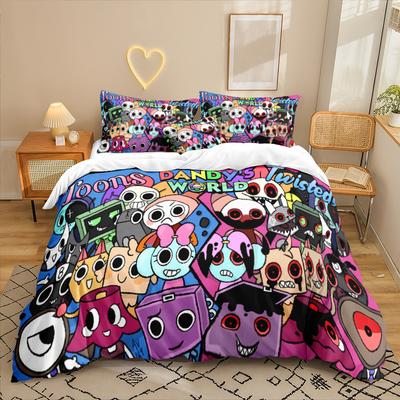 Animation Series 3D Digital Printing Three-Piece Bedding Kit Bed Sheet Quilt Cover