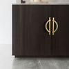 Retro Light luxury wardrobe handle Zinc Alloy Cupboard Pulls Kitchen Cabinet Drawer Handle Semi-circular Furniture Decor