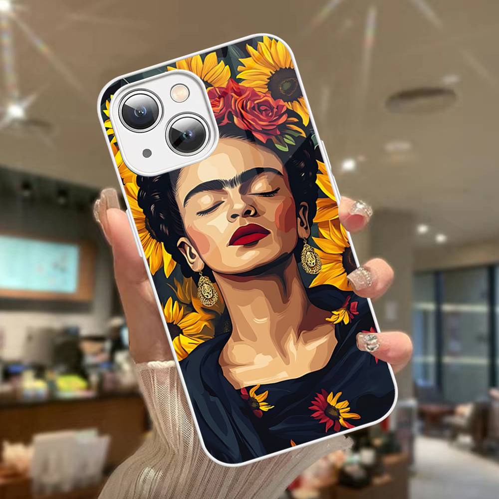 

Fashion F-Frida K-KahlosS Tempered Glass For Iphone 14 13 12 11 Pro Mini XS MAX 14Plus X XS XR Fundas iphone X