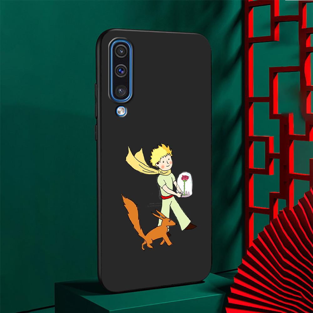 Custodia Carina Piccolo Principe Cartone Animato per Samsung Galaxy A50 A10 A70 A30 A20e A40 A20s A10s A10e A90 5G A80 A7 Cover Morbida Nera per Telefono