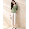 D.F.DEAR Women's Embroidered Frog Button Top & Wide-Leg Pants Set