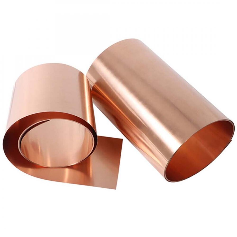 99.9% Pure Coppers Cu Metal Sheet Foil Plate Long 100-1000mm Pure Copper Tablets Material for Metal Art