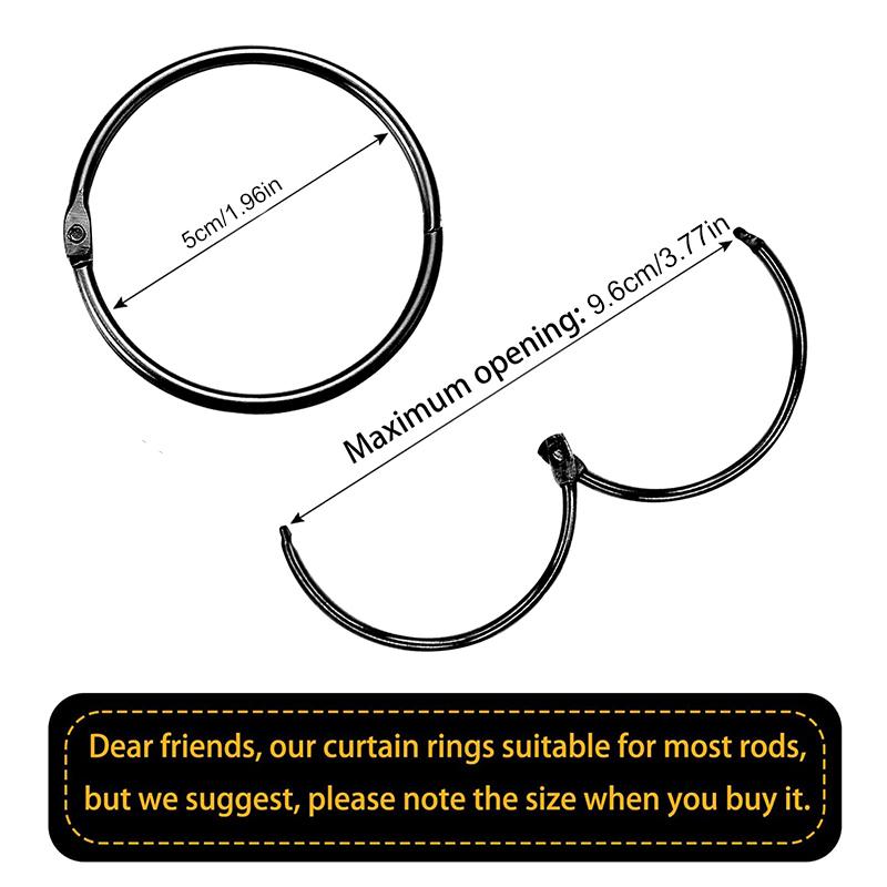 Kovová záclonová tyč Odnímatelný klip na záclonové kroužky Odolný proti rzi Retro dekorativní záclonové oko Záclonová tyč Kroužek s háčkem