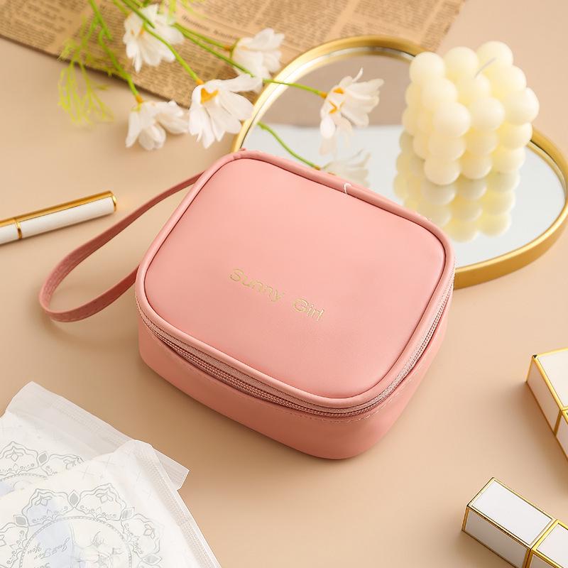 Women's 2025 Portable Waterproof Cosmetic Bag with Brush and Lipstick Storage, Layered Travel Pouch