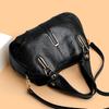 Vintage Soft Leather Handbag Women's Commuter Multi-Layer Large Capacity Shoulder Crossbody Bag