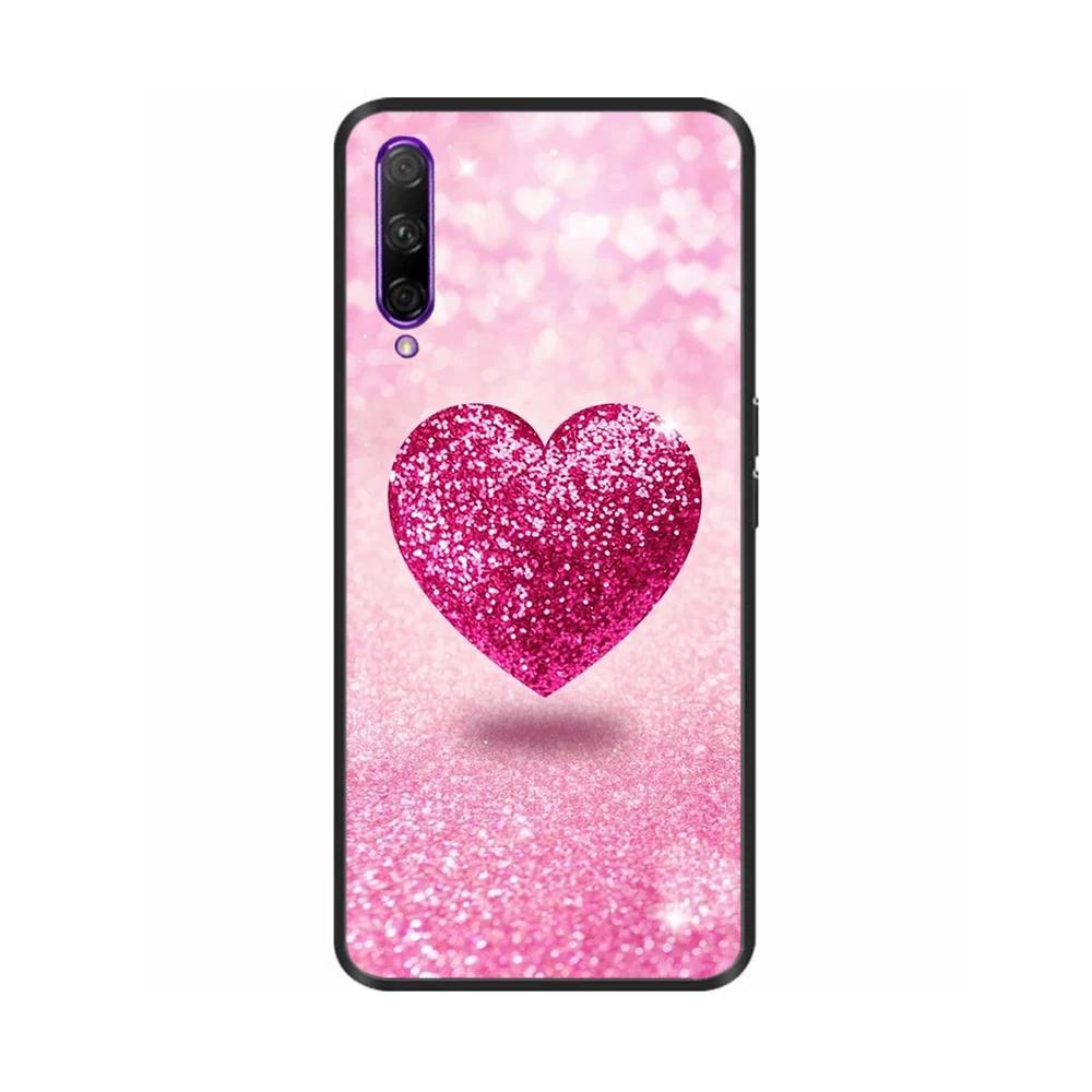 Black Silicone Case For Huawei P Smart Pro Case Cute Soft Cover for Huawei P Smart Pro Fundas PSmart Pro Protective Shell Capas