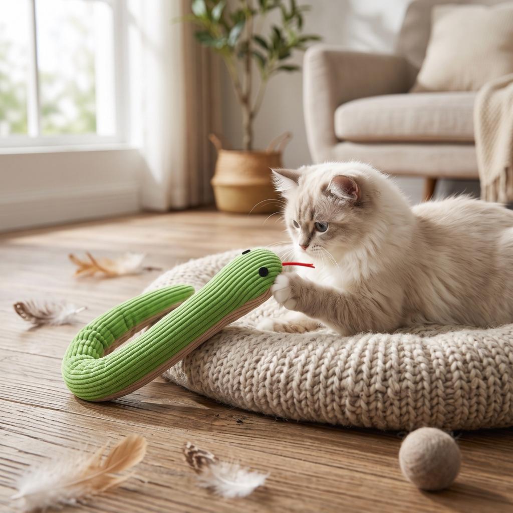 Toy Plush Snake with and Crinkle for Interactive Play and