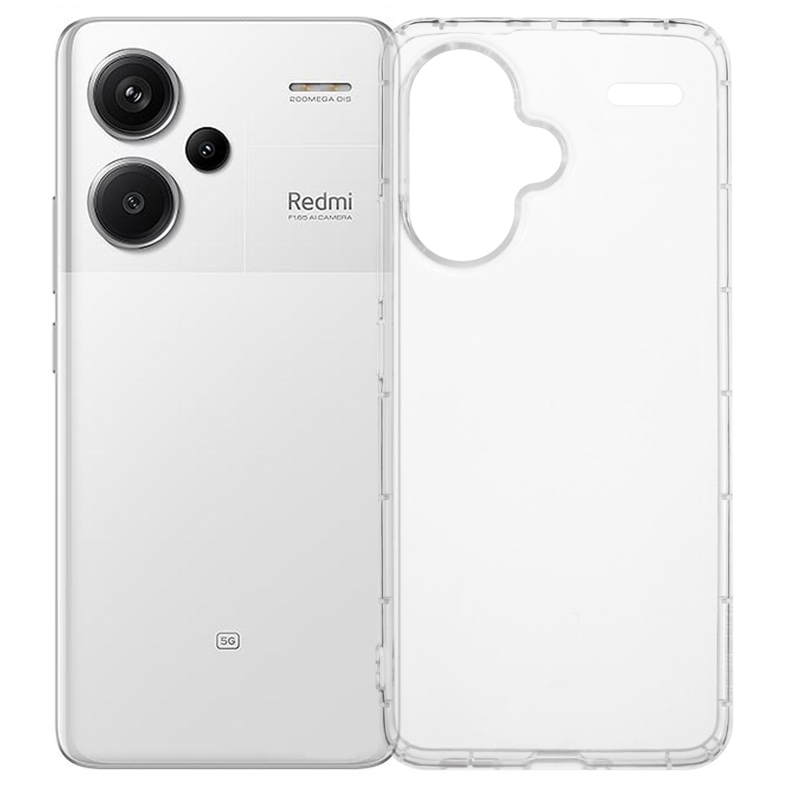 

For Xiaomi Redmi Note 13 Pro+ 5G Clear Case Anti-Drop TPU Phone Cover (Big Rear Lens Hole) A