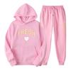 Winter New Men's Casual Sports Loose Personalized Print Youth Fashion Trend Personal Wear Hoodie Set