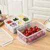 Kühlschrank Aufbewahrungsbox 4/6/1 Fach Lebensmittel Gemüse Obst Aufbewahrungsbox Kühlschrank Organizer Abtropfkorb Fleisch Zwiebel Transparent Frischhaltebox