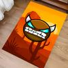 1pc Geometry Dash5 Print Area Rug - Soft, Washable Non-Slip Indoor Mat for Office Chairs, Living Room, Home Office Decorative Rug