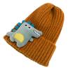 Winter Cute Kids Hats Handmade Thick Warm Soft Beanie Ear Warmer Knitted Cap Dinosaur Shape