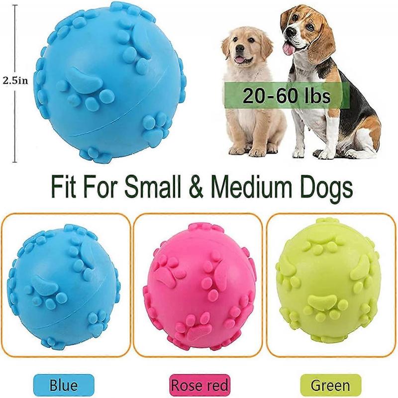 Dog Toy Balls,Sound Toy Balls,Dog Toy Chew Ball,Puppy Molar Teeth Cleaning Ball,for Small and Medium Dogs