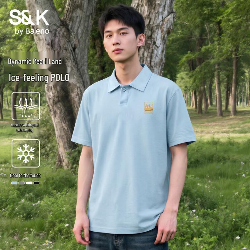 Baleno Men s Moisture-Wicking Quick-Dry Polo Shirt with JPB Letter Print M