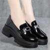 Platform Heels Women's Loafers 2025 New Genuine Leather Women High Heels British Style Women Shoes Ladies Party Elegant Footwear