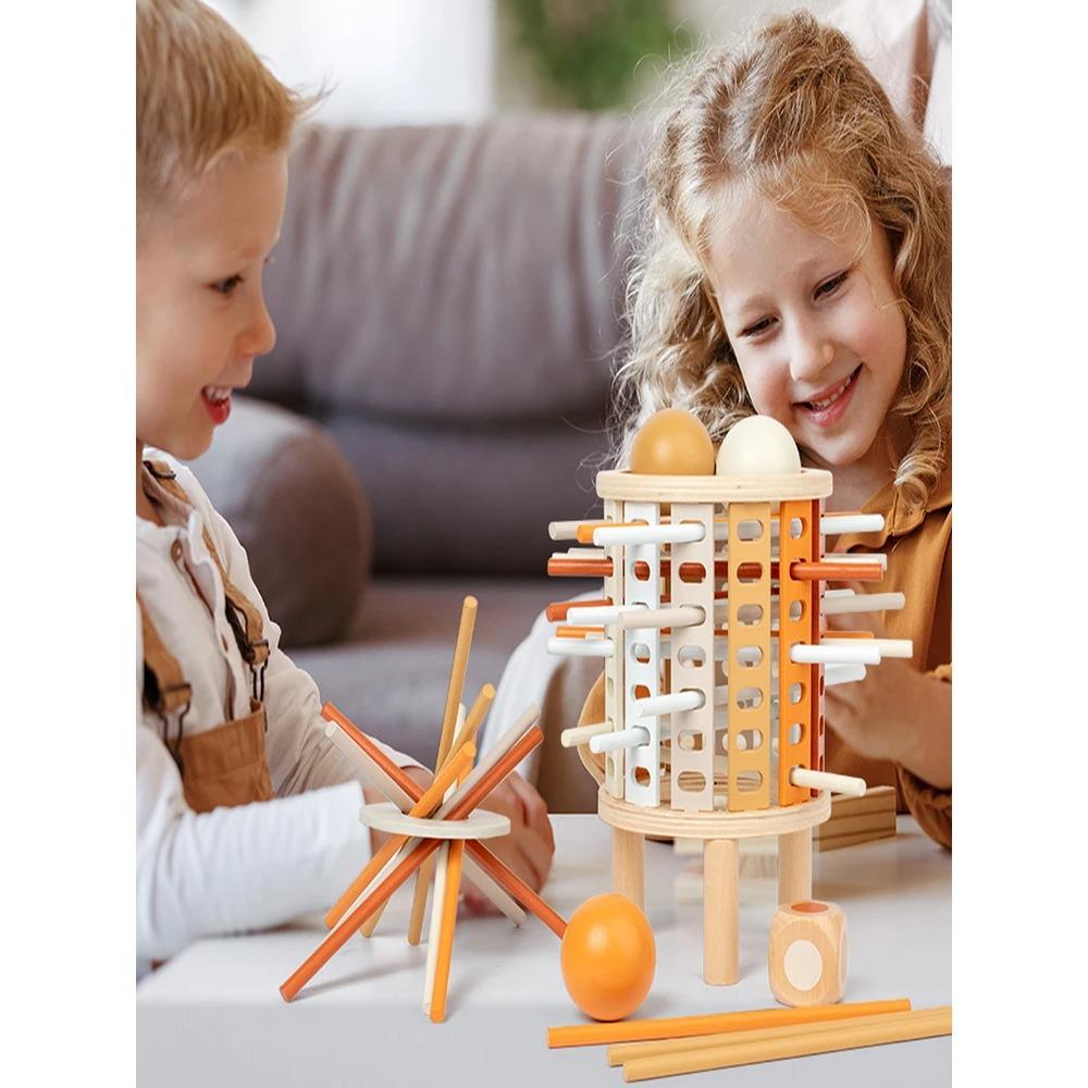 Baby Sensory Fine Motor Skills Toy Sticks Counting Toy Educational Montessori Board Game for 3+ Years Old with Sticks Dice