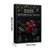 Christmas Countdown Calendar 2025 2D Acrylic Winter Holiday Advent Decoration 24 Days Christmas Countdown Motorcycle Parts