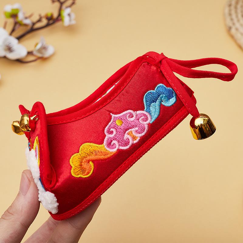 Infant Soft Sole Embroidered Shoes - Dragon & Tiger Design