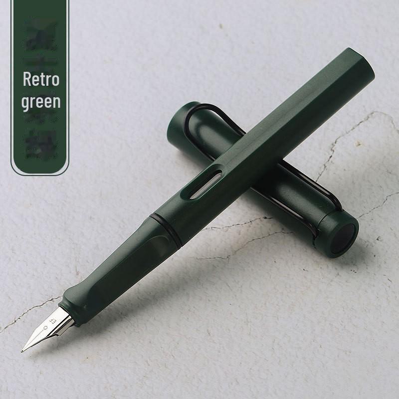 Zhengzi Student Fountain Pen - Iridium Gold 0.5mm Nib, 0.38mm Replaceable Ink Capsule, Steel Construction