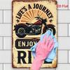 Vintage Motorcycle Metal Sign Wall Decor Life Is A Journey Home Art Poster
