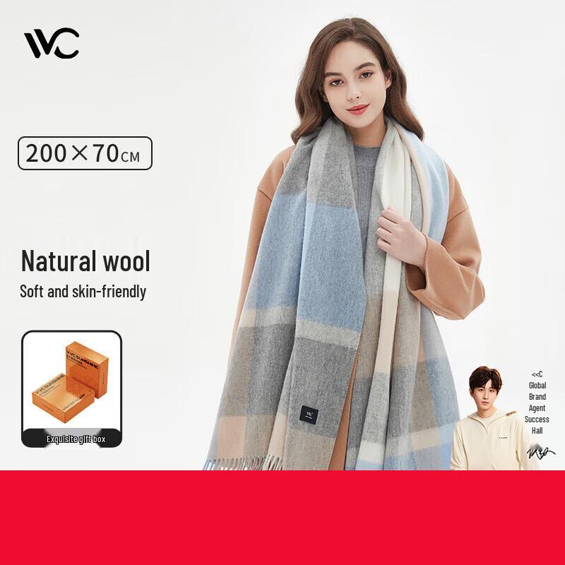 

VVC Women s Winter Plaid Wool Scarf