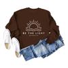 Plus Size Casual Sunrise Print Loose Heavyweight Long Sleeve Sweatshirt
