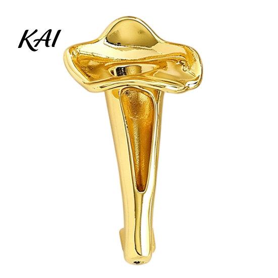 Vintage Style Brooch Peanut/Calla Shaped Flower Insert Brooch, DIY Wearable Bouquet Holder Metal Clothing Ornament Clip, Vase Lapel Pin for