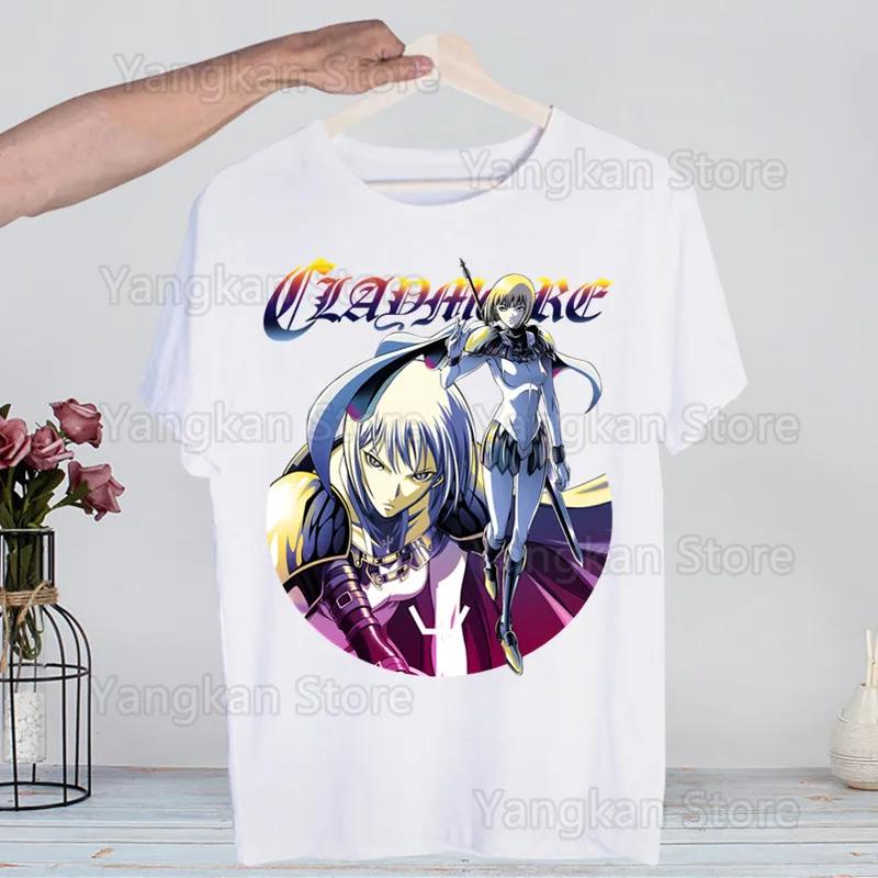 Claymore Anime Clare Miria Manga Fashion T-Shirt For Men Casual Tops Short Sleeve Waifu Men's Tshirt Cute Printing Shirt