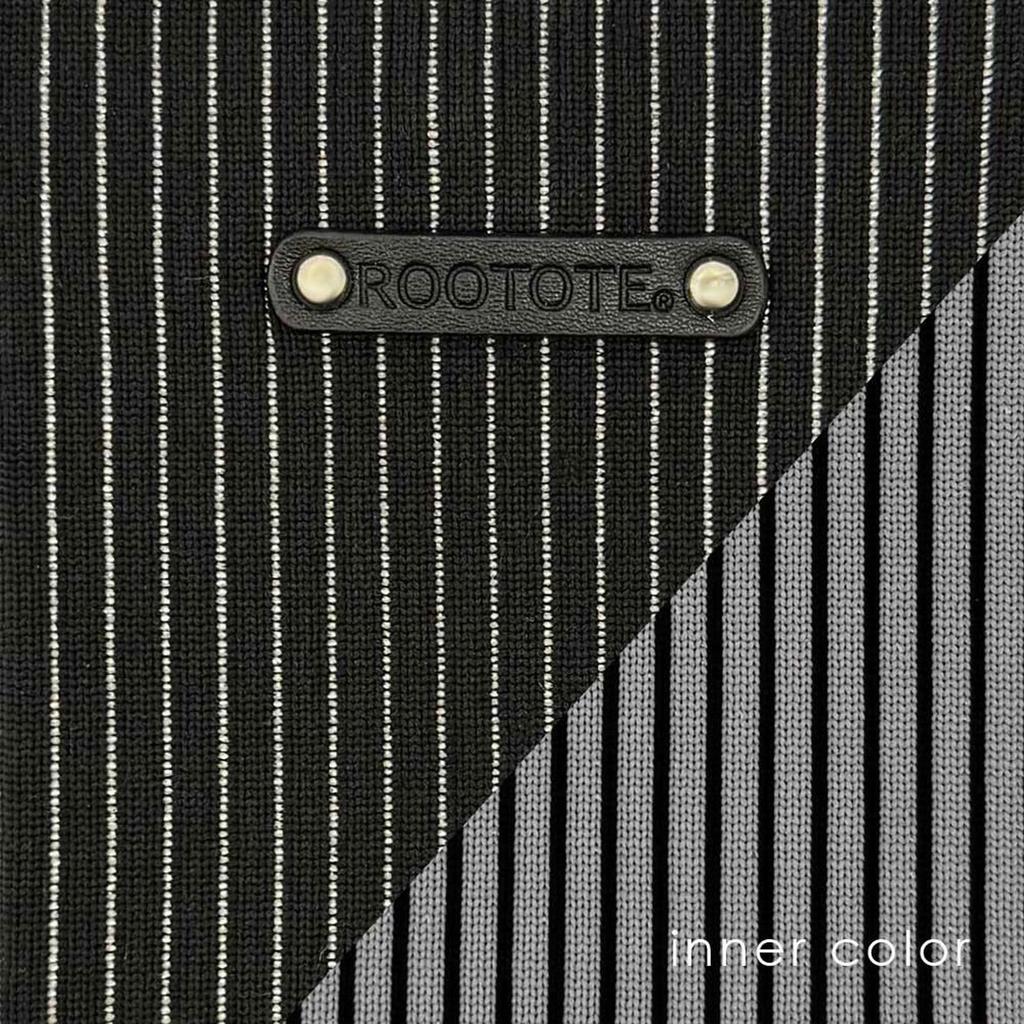 Rootote Small Glitter Knit Tote Bag, LT Square Glimpse Knit-A 1062 (01 Black)