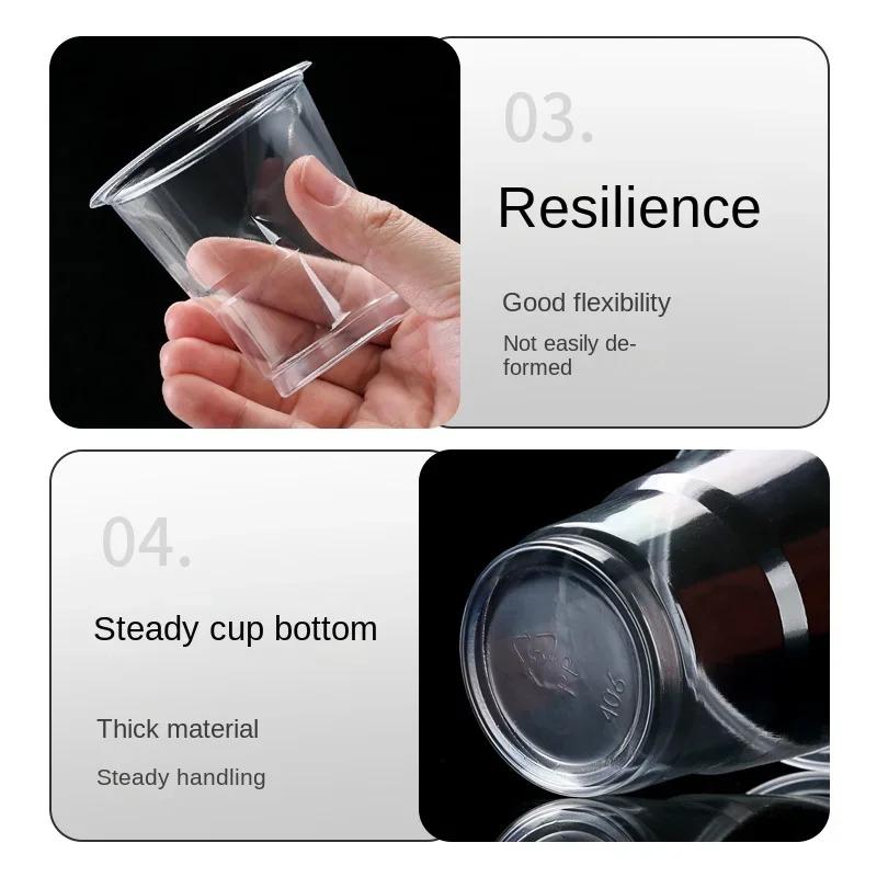 25/50pcs Disposable Transparent Dessert Plastic Cups 160170200ml Outdoor Picnic Birthday Party Supplies Kitchen Tableware Bar