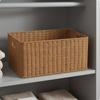 Rectangular Woven Basket Easy To Clean Woven Storage Basket Decorative Long-Lasting for Home Organization