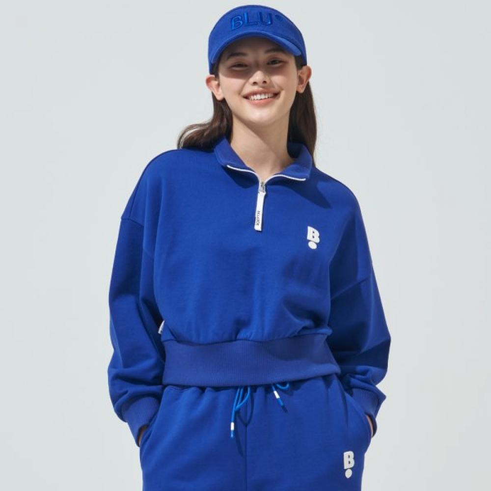 Blu Dot Oversized Half Zip Sweatshirt Bl 090