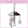 Infant Black And White Rattle Bell Wind Chime Baby Cot Hanging Rotation Bed Bell