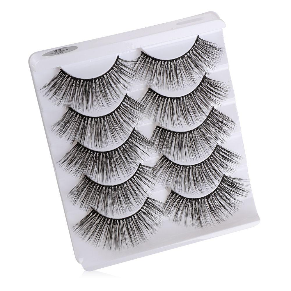 Makeup Tools Thick Cross Wispy Eye Lash Extension 3D Soft Mink Hair False Eyelashes Natural Long