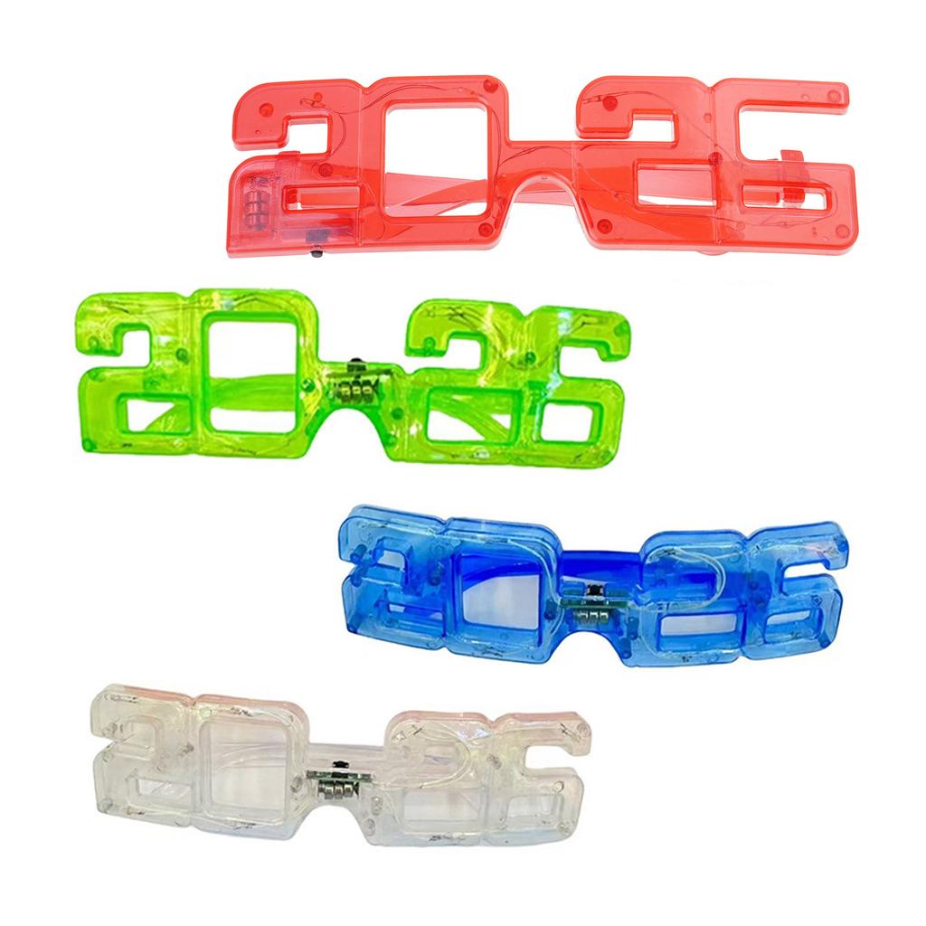 Light Up Glasses,2026 Led Glasses Glow Glasses 3 Light Modes 2026 New Year Eyewear Glow In The Dark Party Supplies